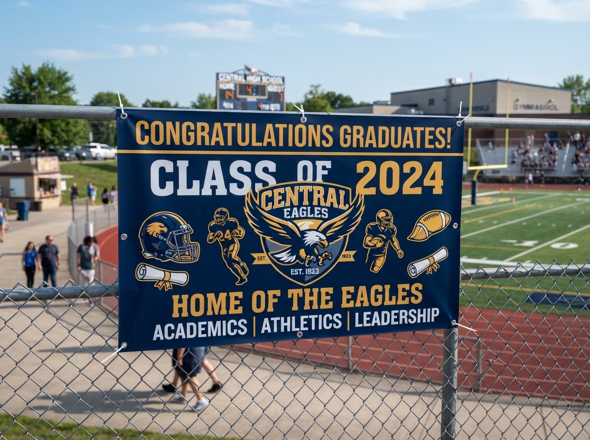 School Sports, Graduation & Booster Banners