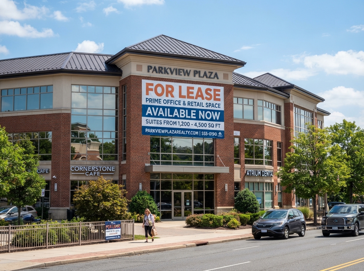 Real Estate Commercial Property For Lease Banner