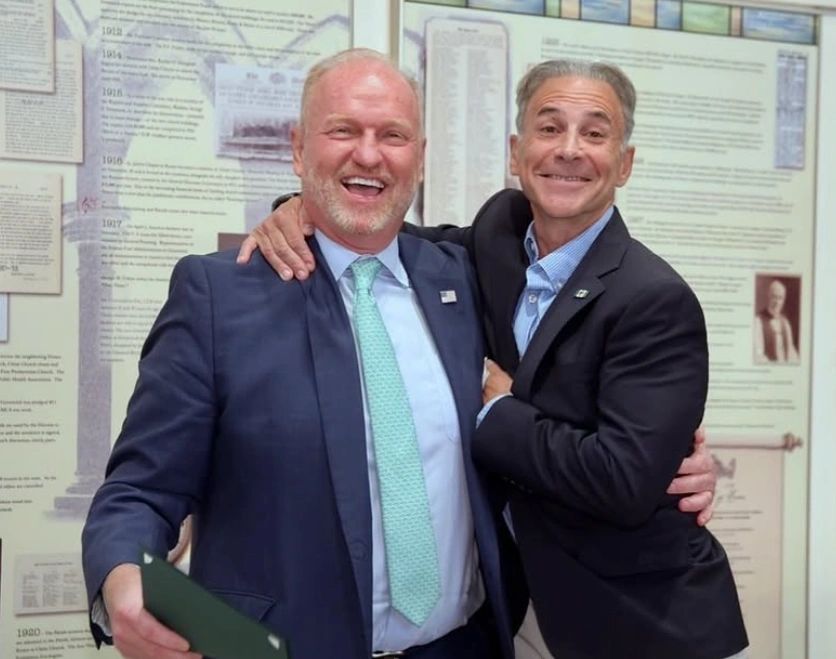Joe Kelly with a supporter