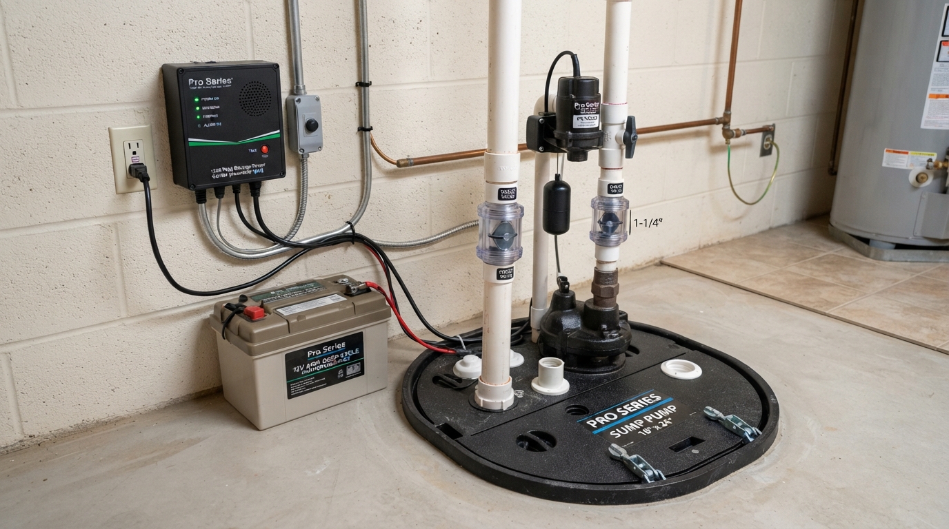 Basement waterproofing project in Ilderton, Ontario
