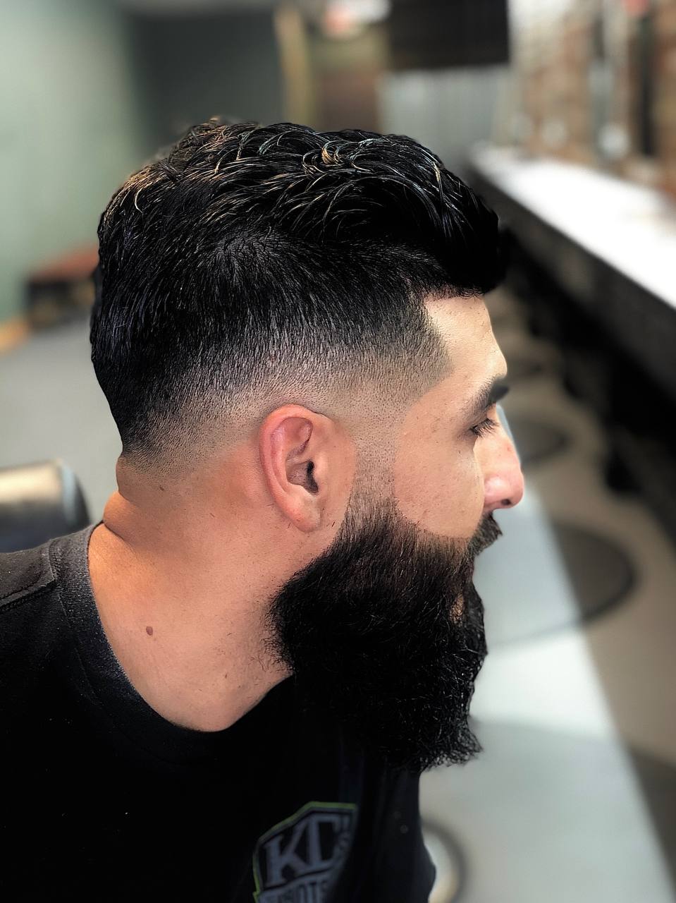 Beard Boss Barbershop — skin fade with beard lineup
