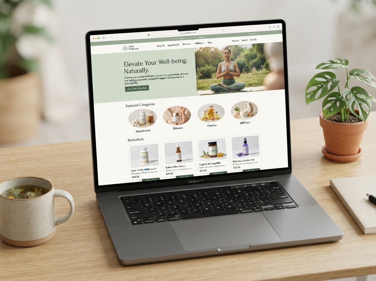 Health & Wellness Products website example built with T2 Marketing Services