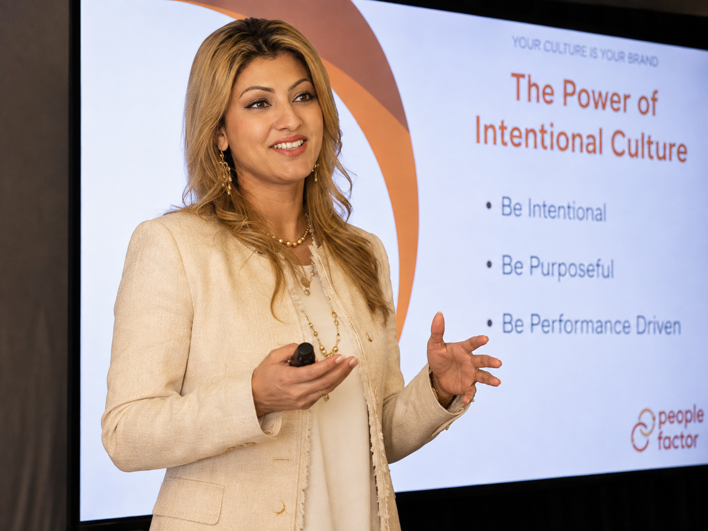 Sanya Strawser presenting on The Power of Intentional Culture