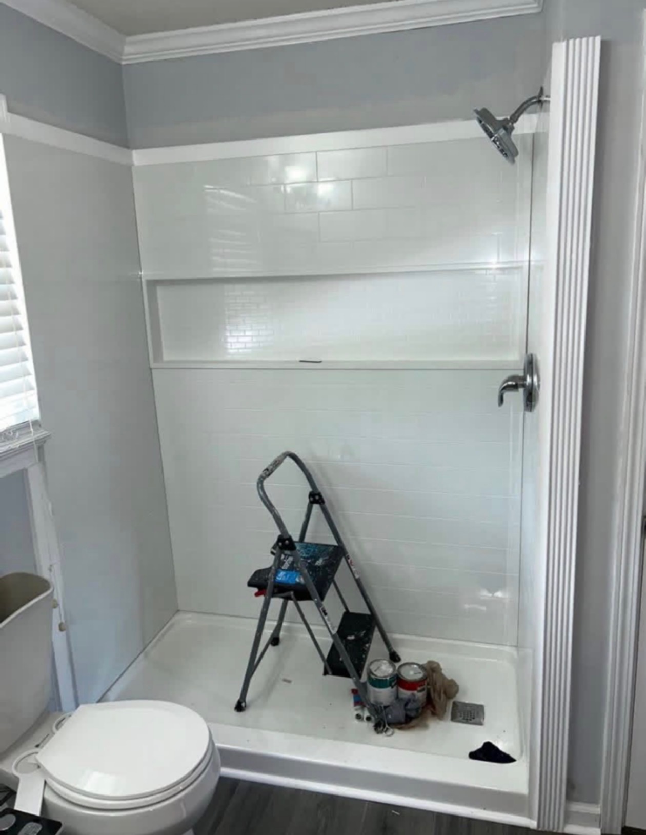 Updated bathroom shower remodel by Limitless Construction Services