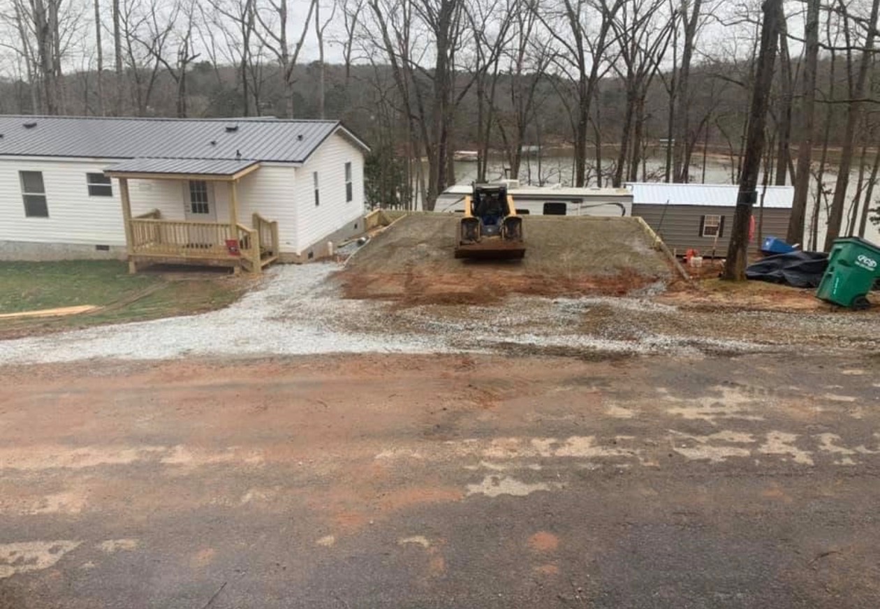 Concrete slab site preparation by Limitless Construction Services