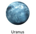 Vibrational illustration of Uranus, depicted as a pale cyan-blue atmospheric sphere