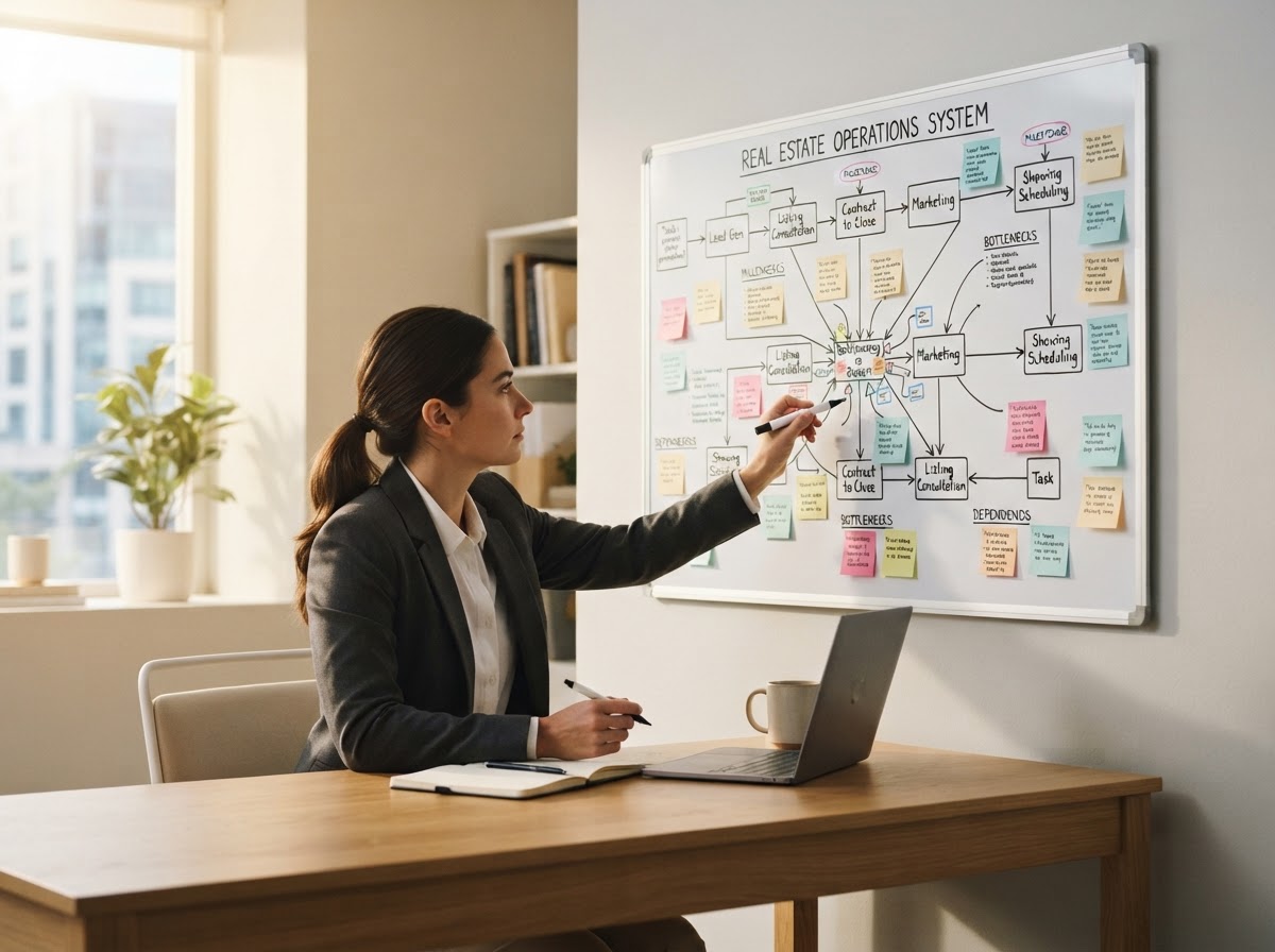 A real-estate operator reviewing processes and workflows
