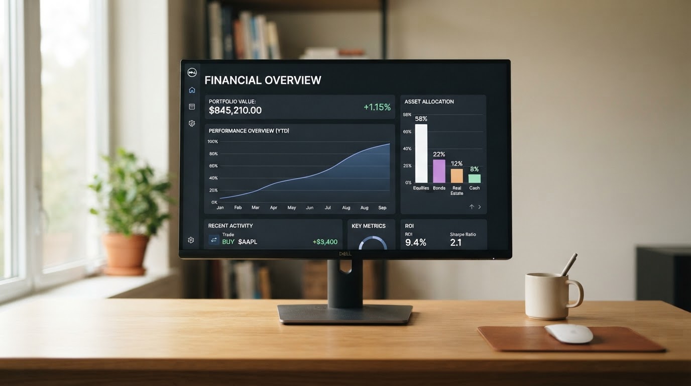 Financial platform dashboard