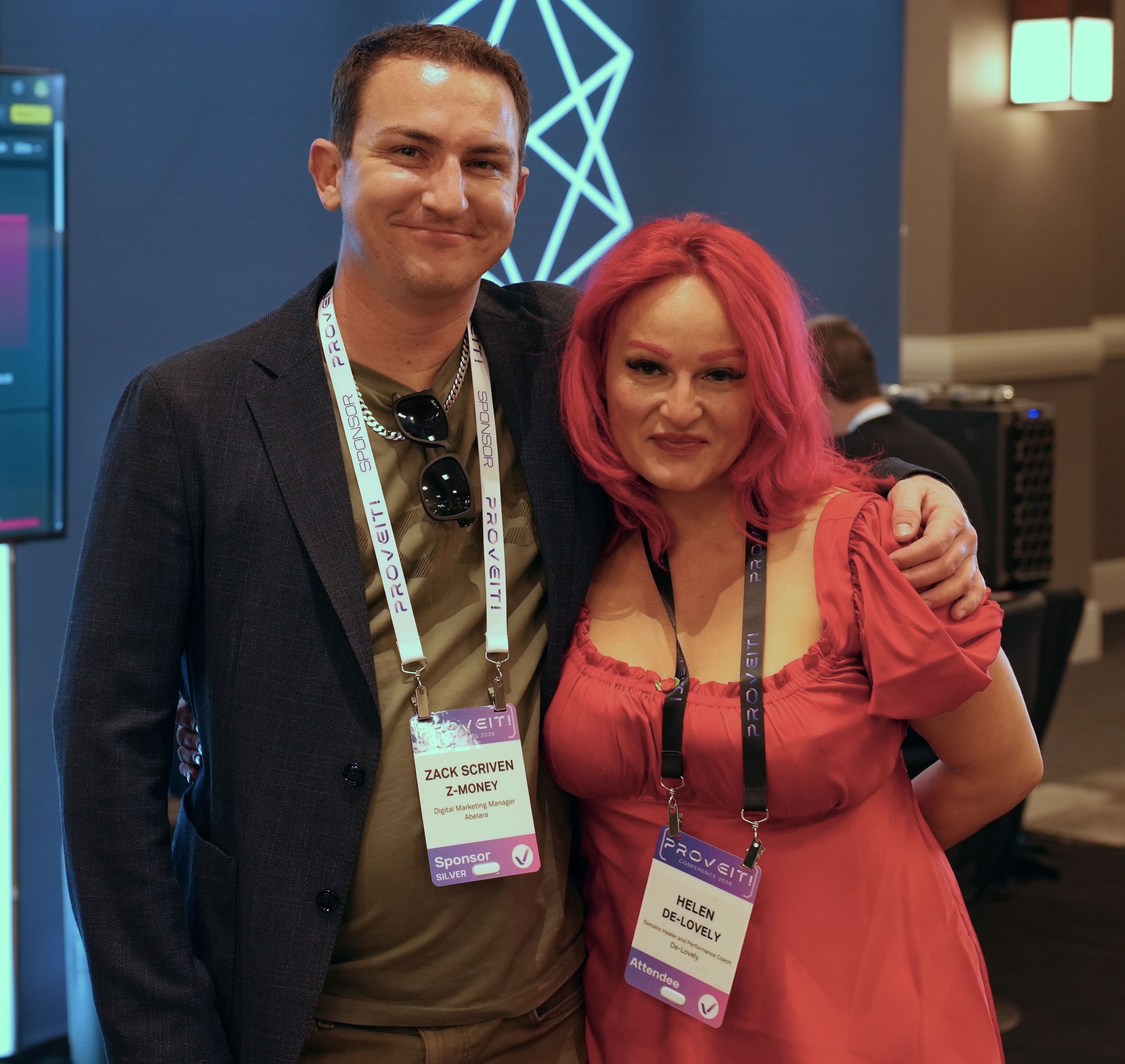 Zack Scriven and Helen DeLovely, LCSW at conference