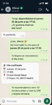Cita — Encaminamiento y confirmación en agenda