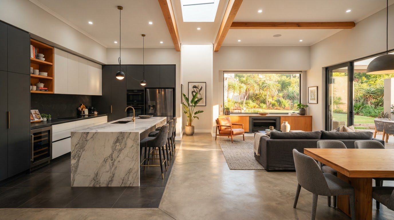 Premium renovated kitchen and living space in a Pretoria East home