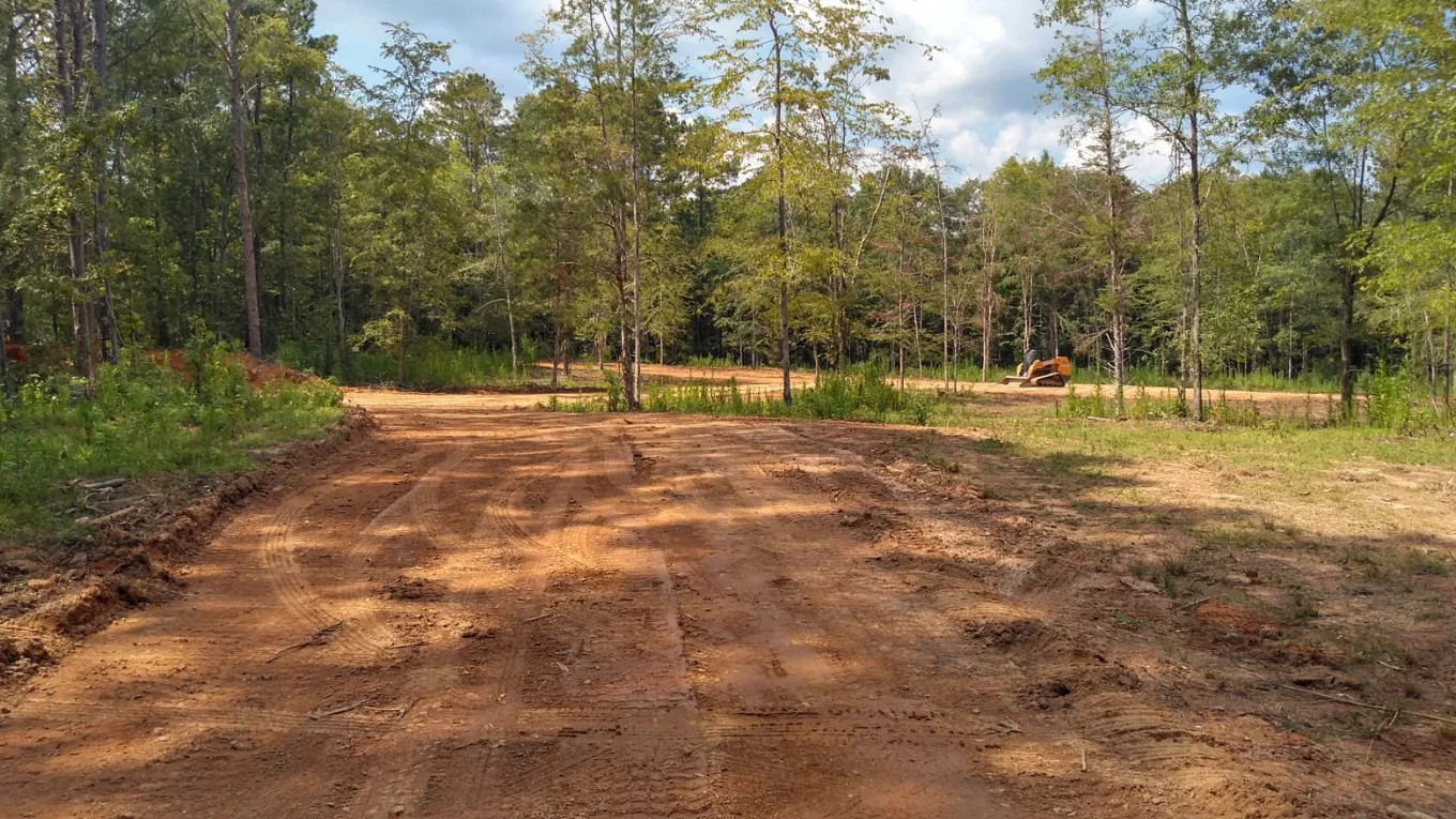 Breaking Ground land clearing project on an expansive wooded lot in Augusta, GA