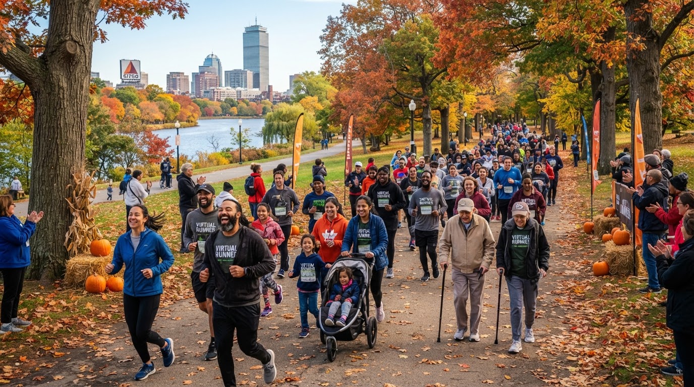 Massachusetts Fall Community 5K virtual run and walk in Greater Boston