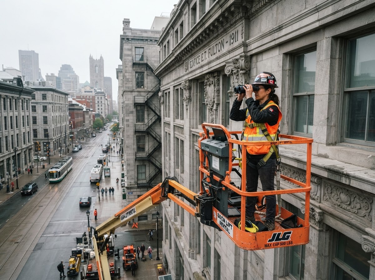 Inspection de façade de bâtiment
