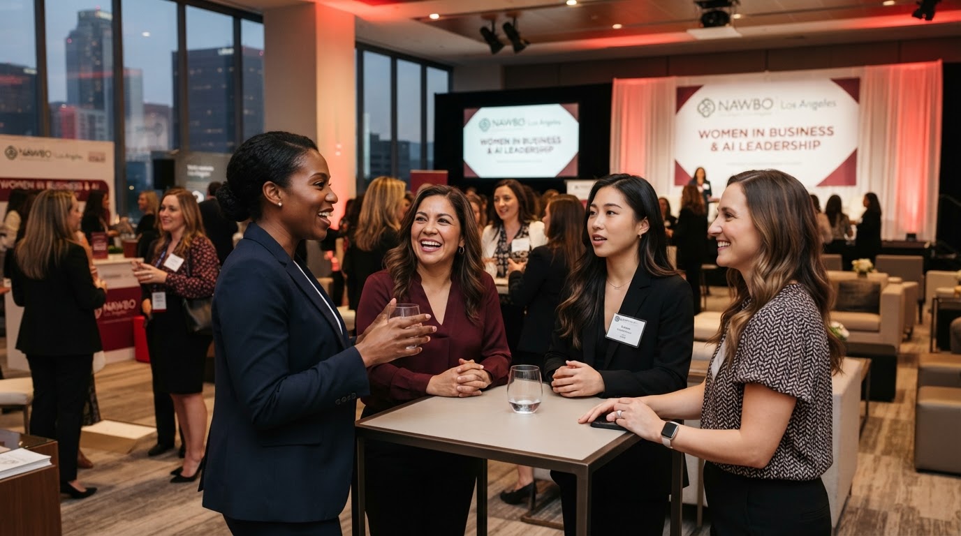 Damien L. Halliburton & Ventry Media Spotlight NAWBO LA, Women in Business and President LaVada English — featured illustration