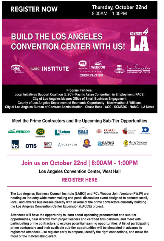 Building Los Angeles Together: Why I'm Attending the Compete4LA Prime Contractor & Subcontractor Matchmaking Event — featured illustration