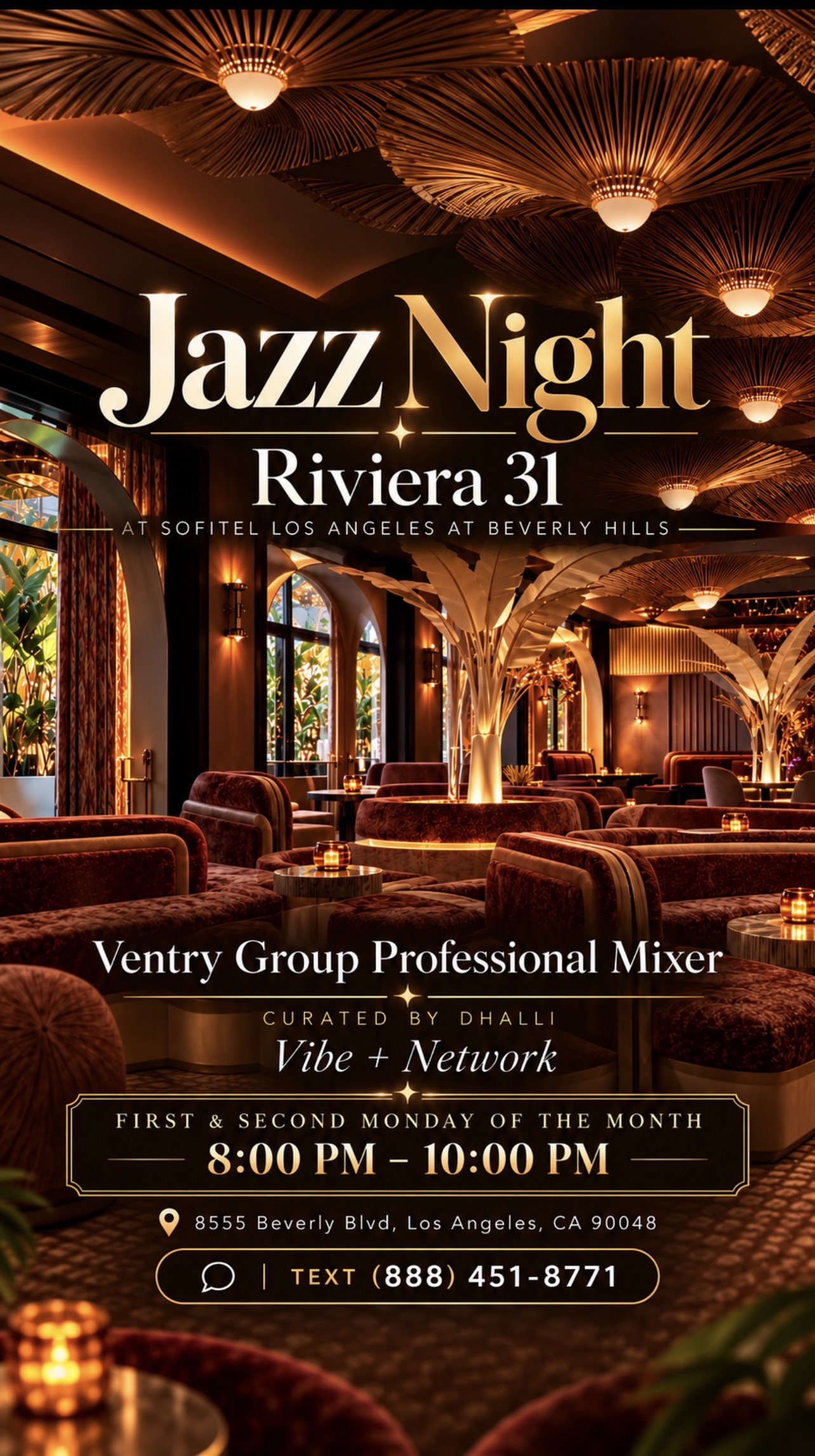 Jazz Night Riviera 31 at Sofitel Los Angeles at Beverly Hills - Ventry Group Professional Mixer