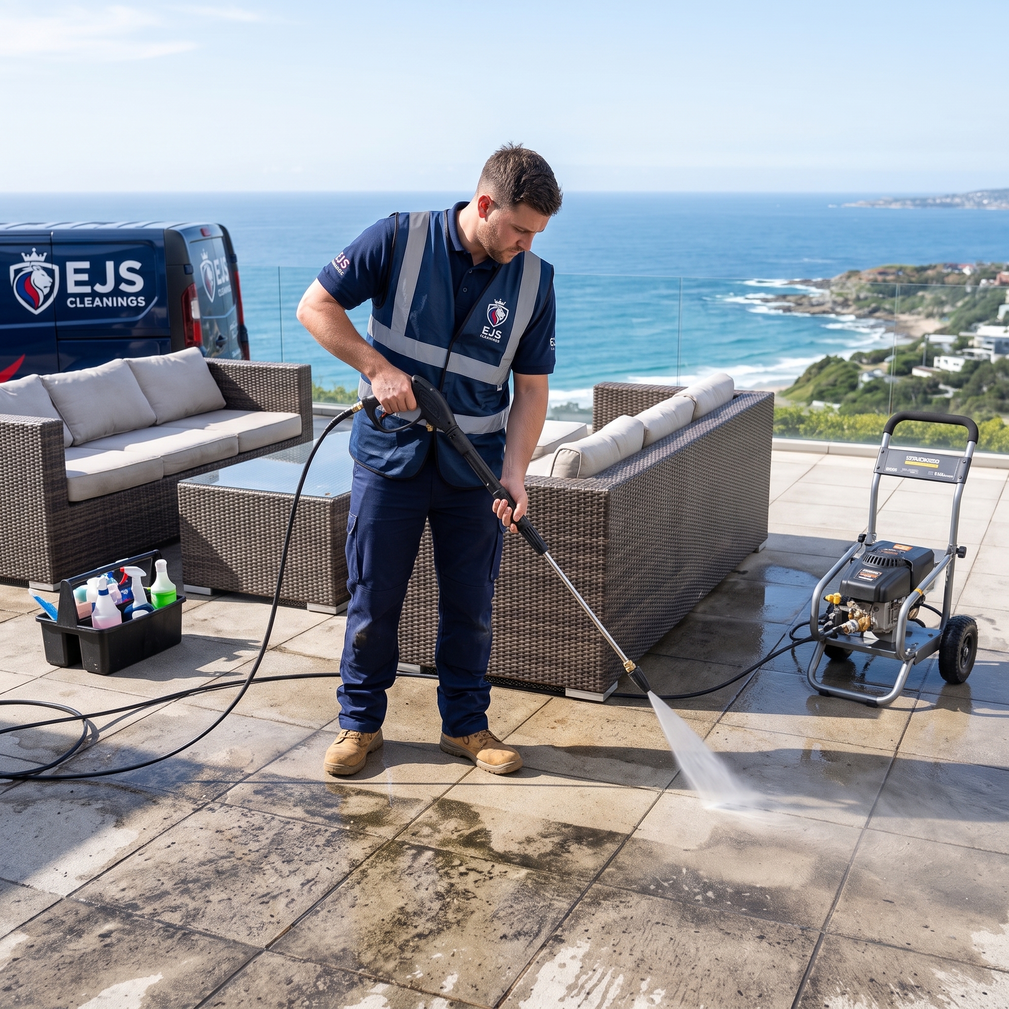 Patio power washing