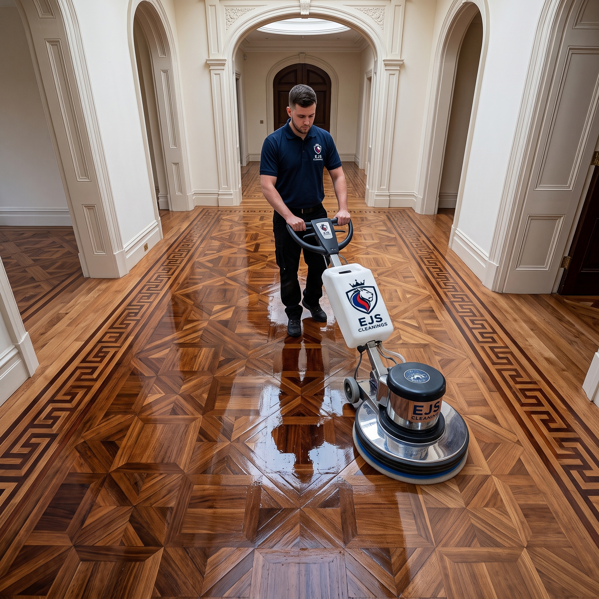 EJS Cleanings hardwood polishing