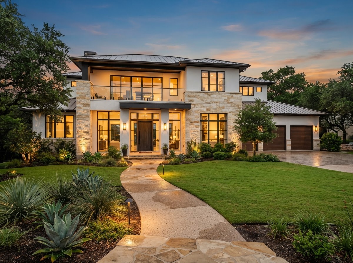 Modern San Antonio luxury home exterior