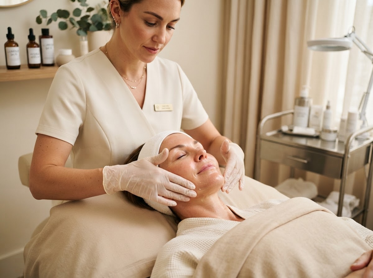 A personalized facial treatment being performed at The Mila MedSpa in Fort Lauderdale