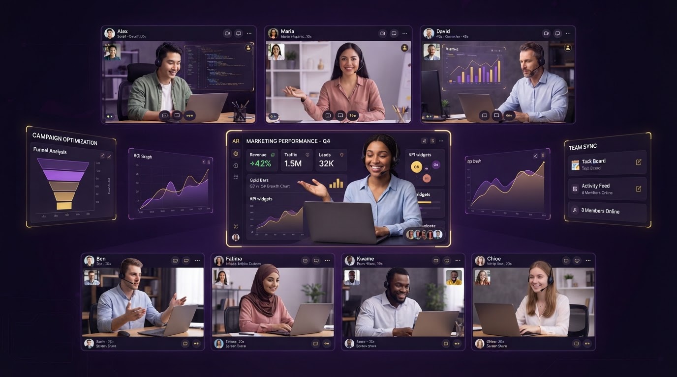 DIGI5Y Remote Digital Specialists — outsourced global growth team collaborating