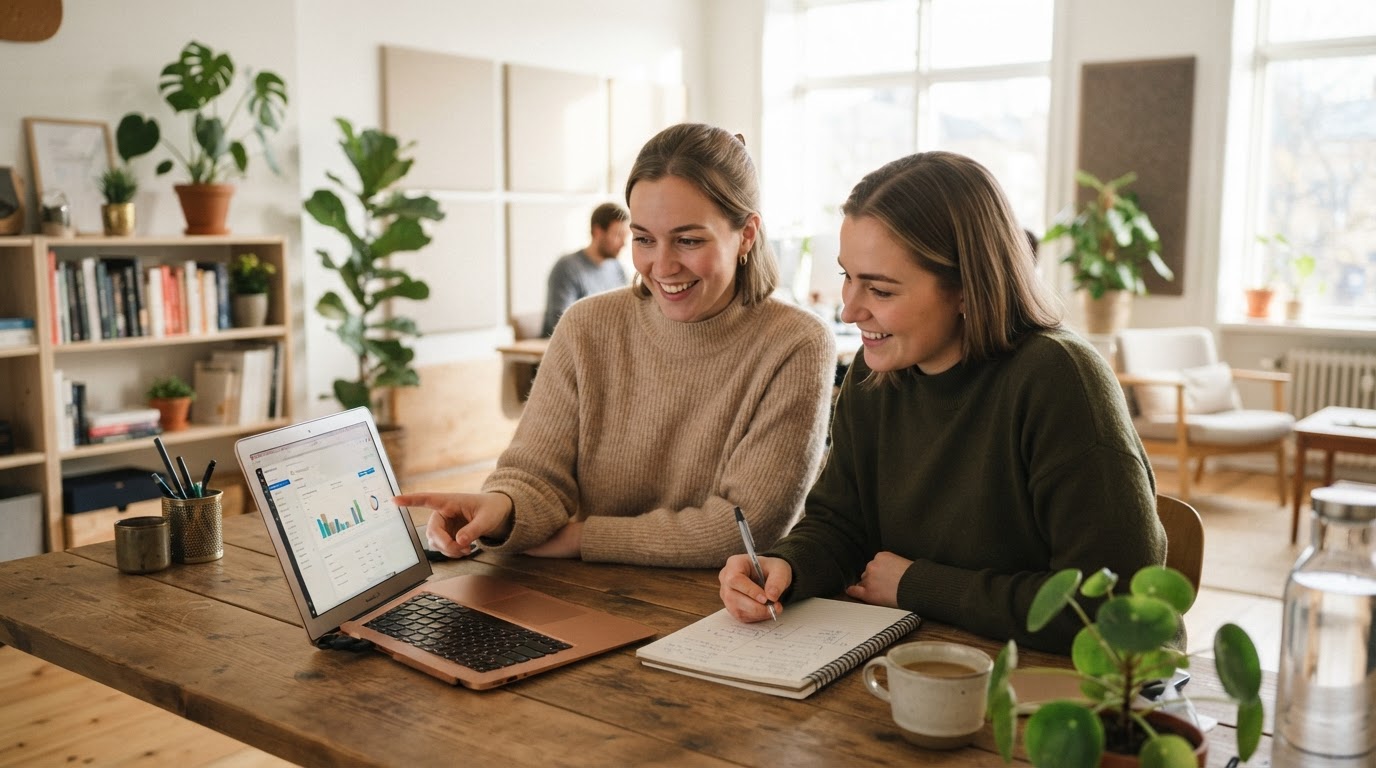 Kollegor som arbetar tillsammans med leads och affärer