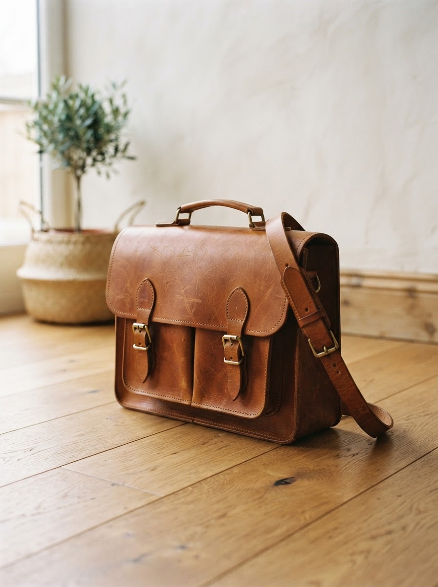 Satchel with strap