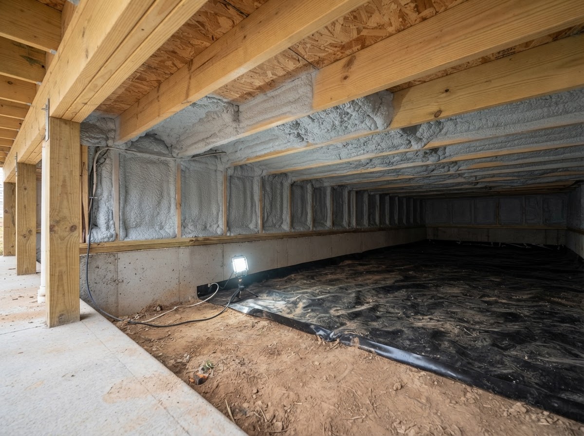 Crawl space spray foam insulation near Wilmington NC