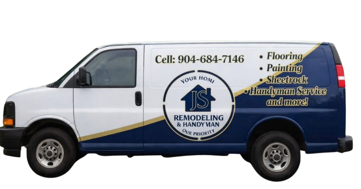 JS Remodeling & Handyman service van fully equipped for Jacksonville home projects