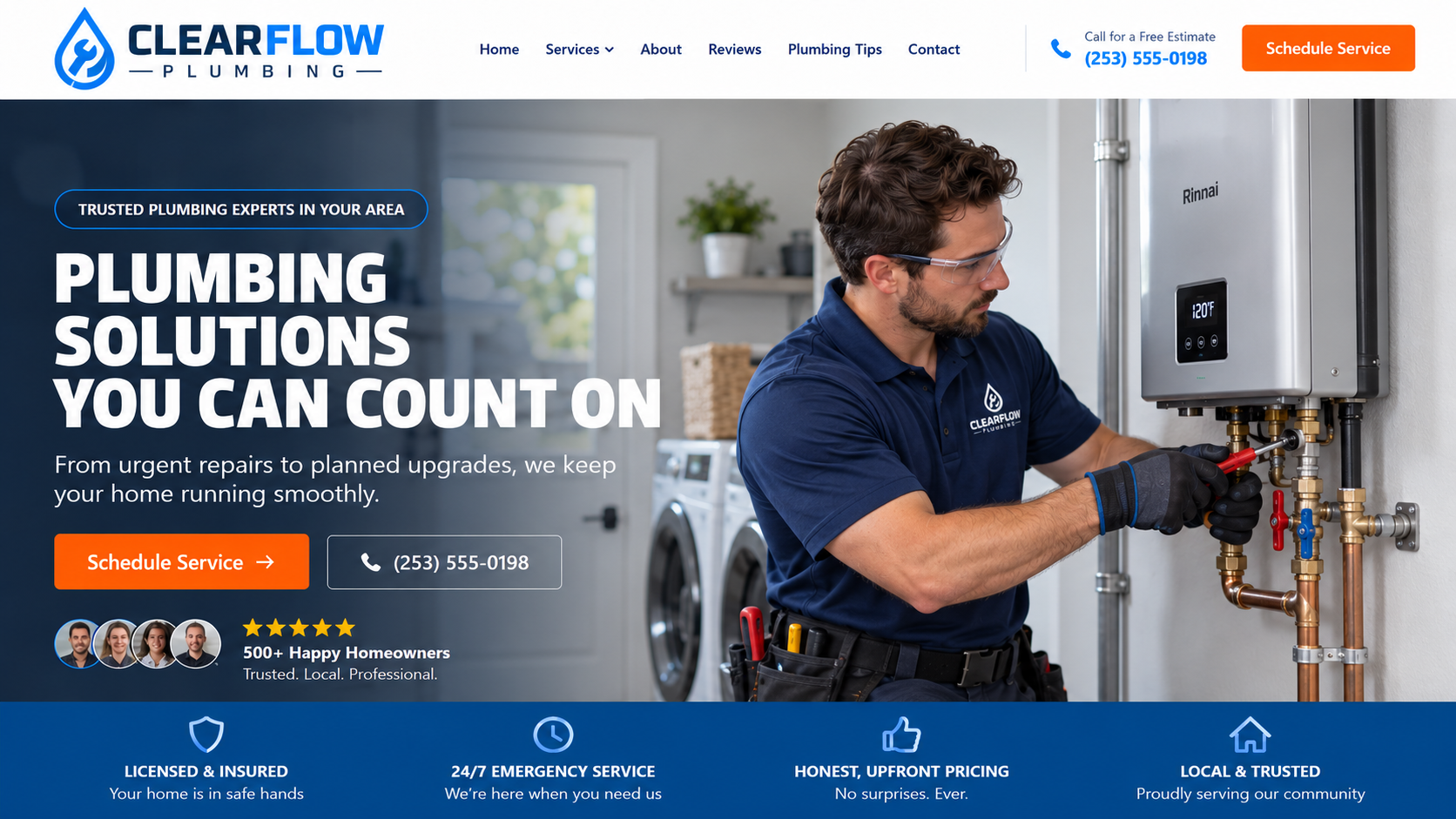 Plumbing & Mechanical — Plumbing & Mechanical website design preview