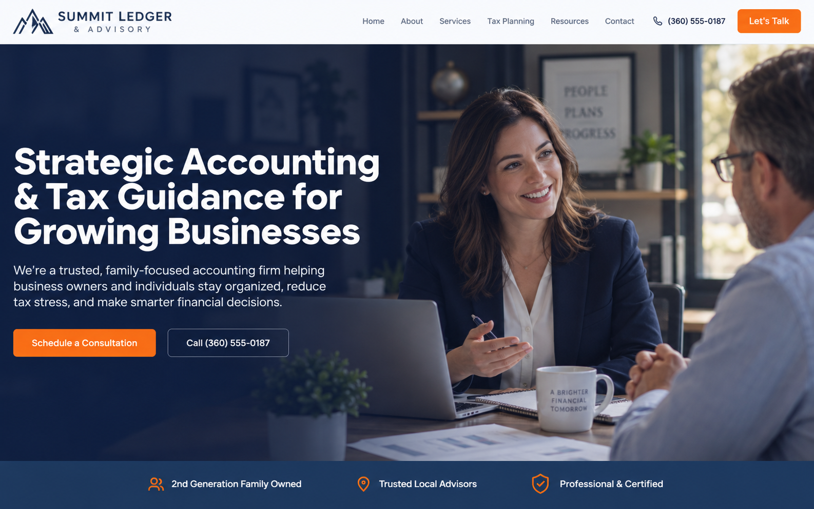 Accounting & Tax Advisory — Accounting & Tax Advisory website design preview