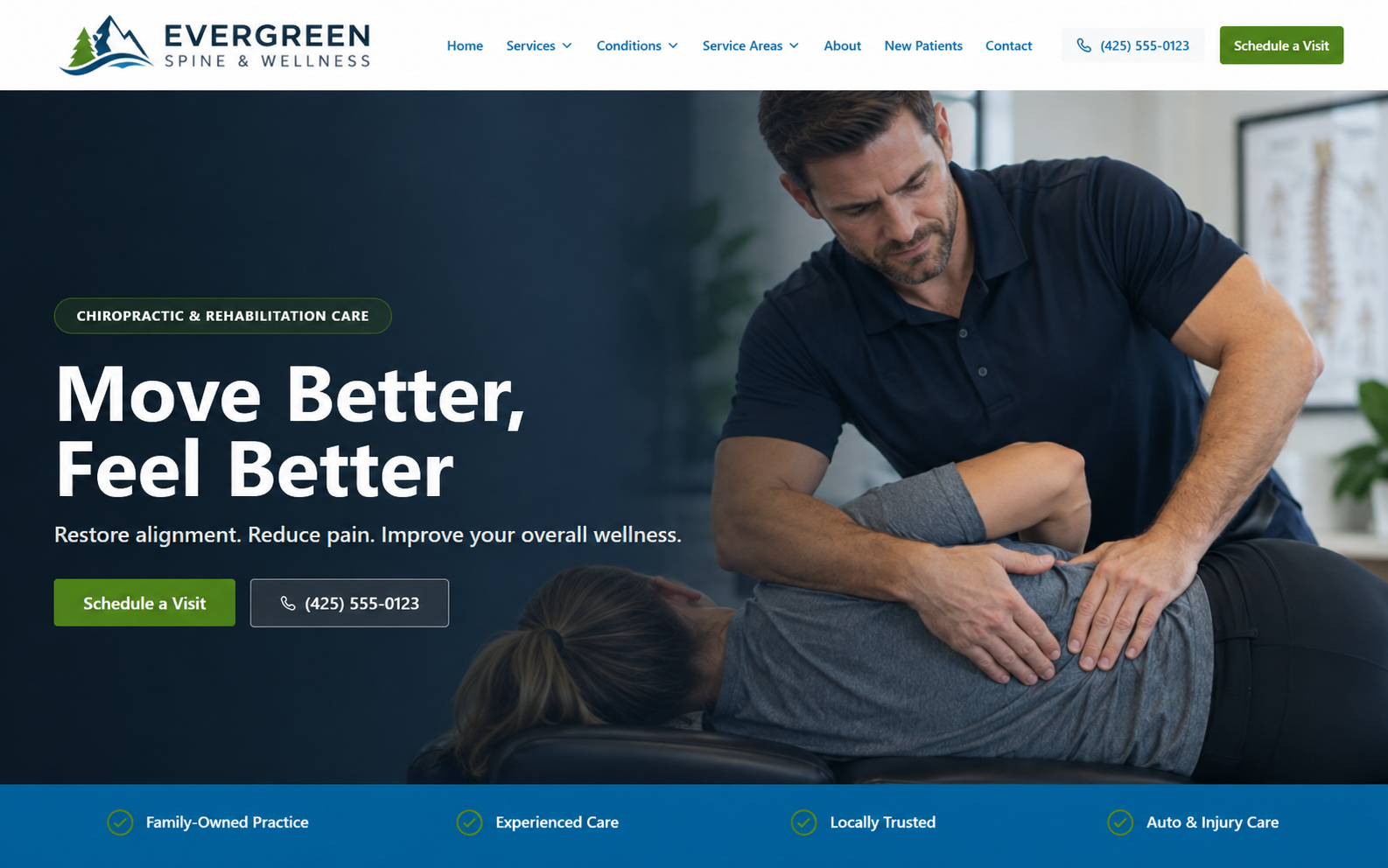 Chiropractic & Rehabilitation — Chiropractic & Rehabilitation website design preview