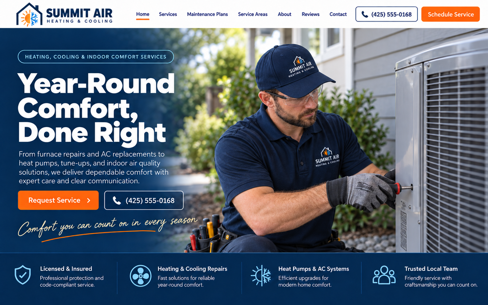 HVAC & Indoor Comfort — HVAC & Indoor Comfort website design preview