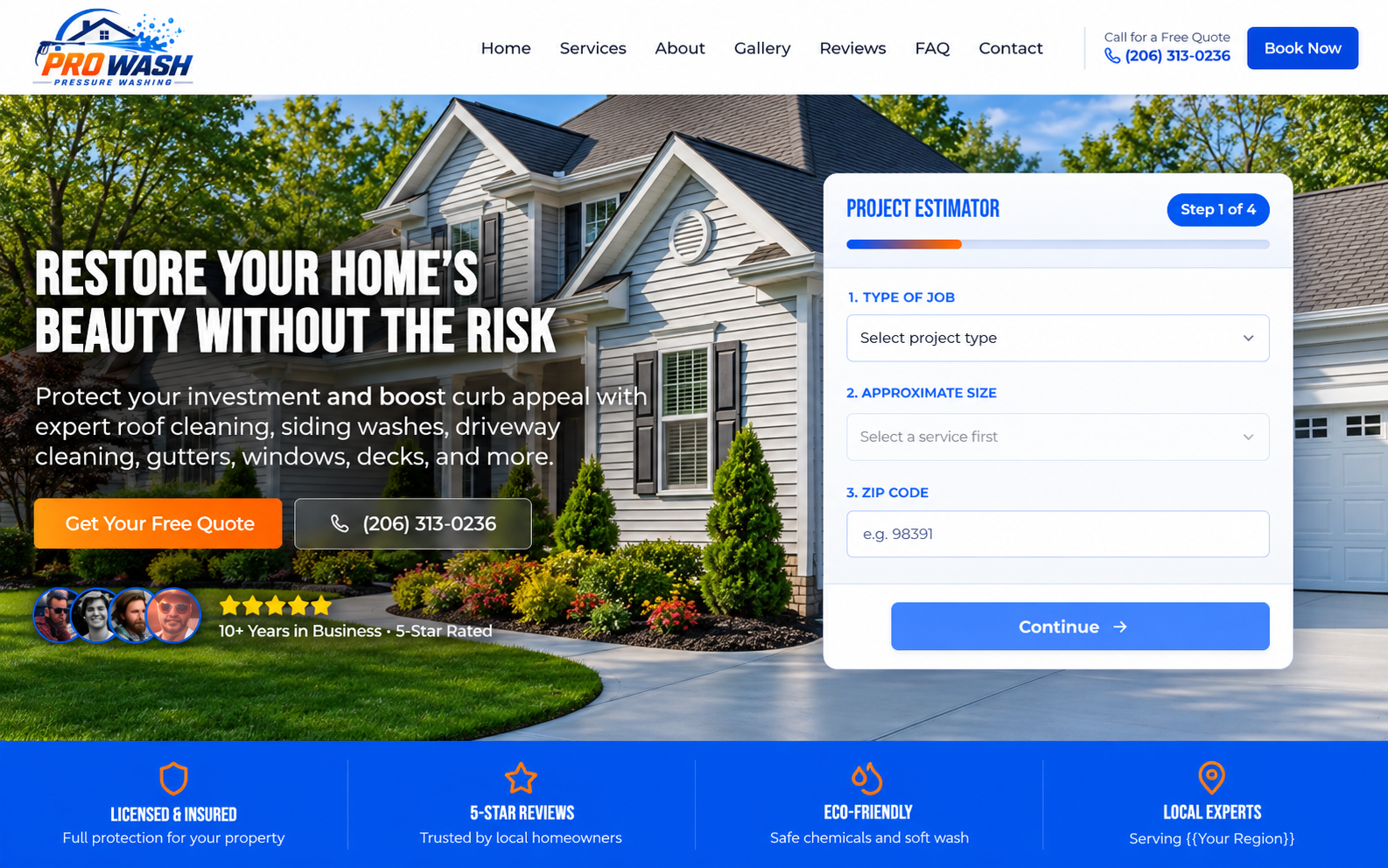 Pressure Washing & Soft Wash — Pressure Washing & Soft Wash website design preview