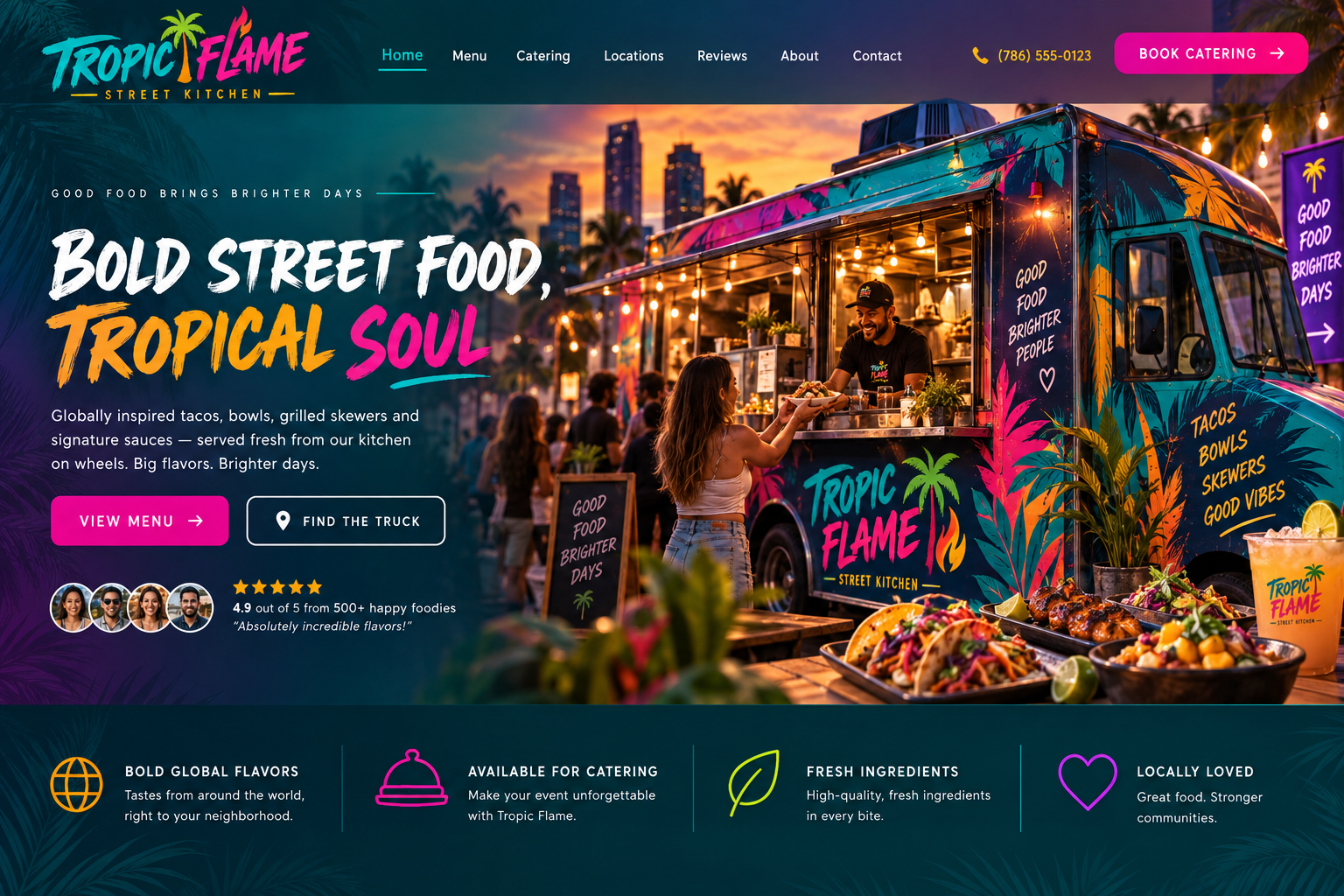Food Truck & Event Catering — Food Truck & Event Catering website design preview
