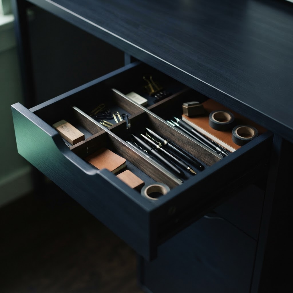 under-25 still life: Drawer divider strips