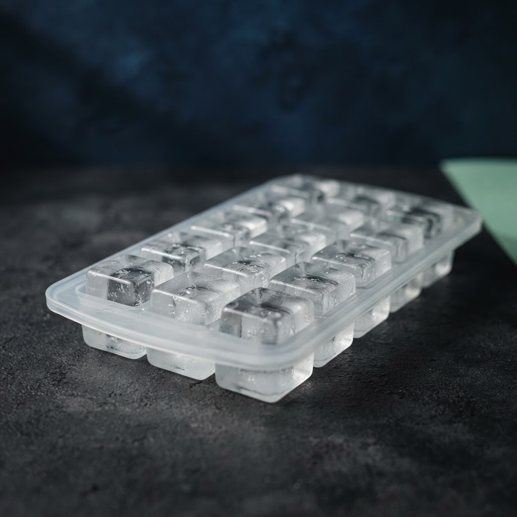 under-25 still life: Silicone ice cube tray