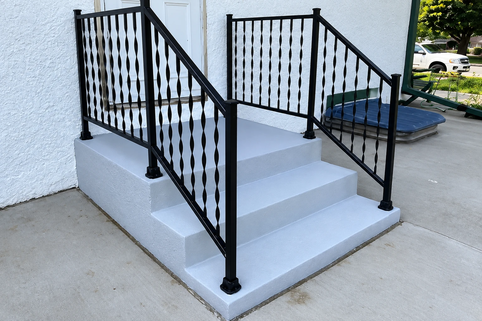 Concrete Steps & Railing After