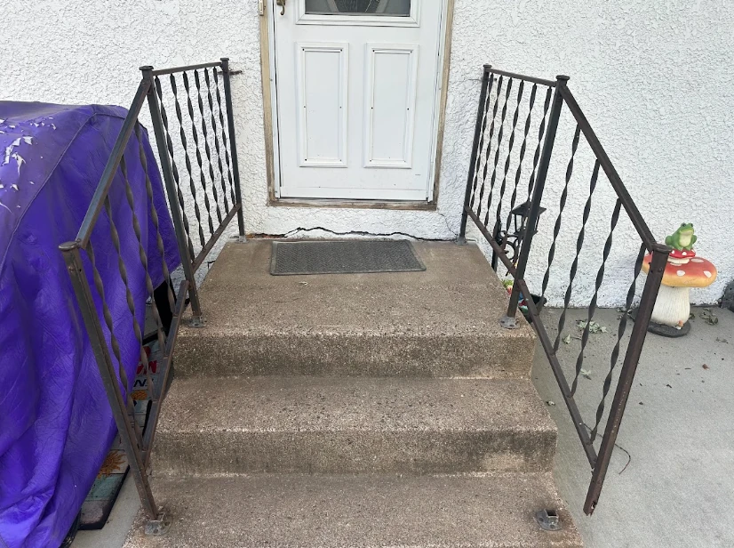 Concrete Steps & Railing Before