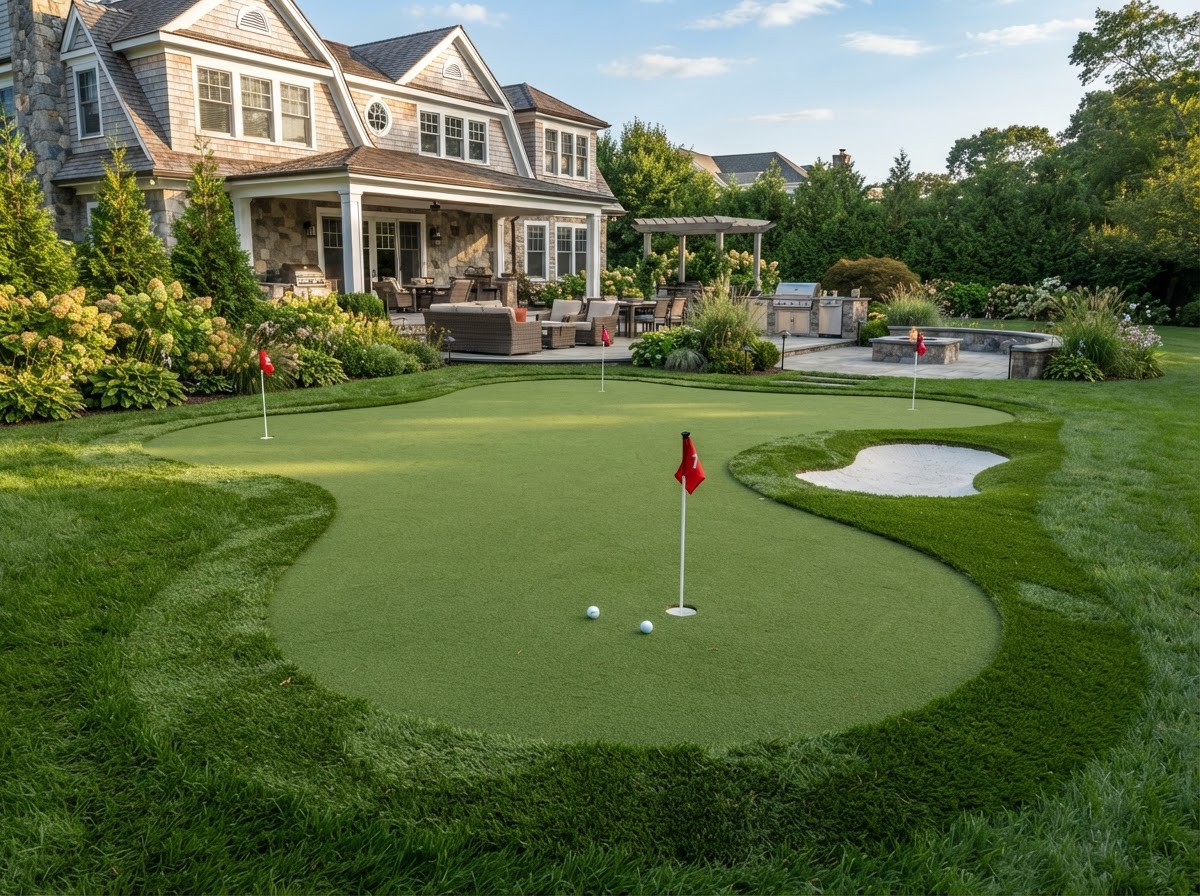 Putting green installation in Merrick NY