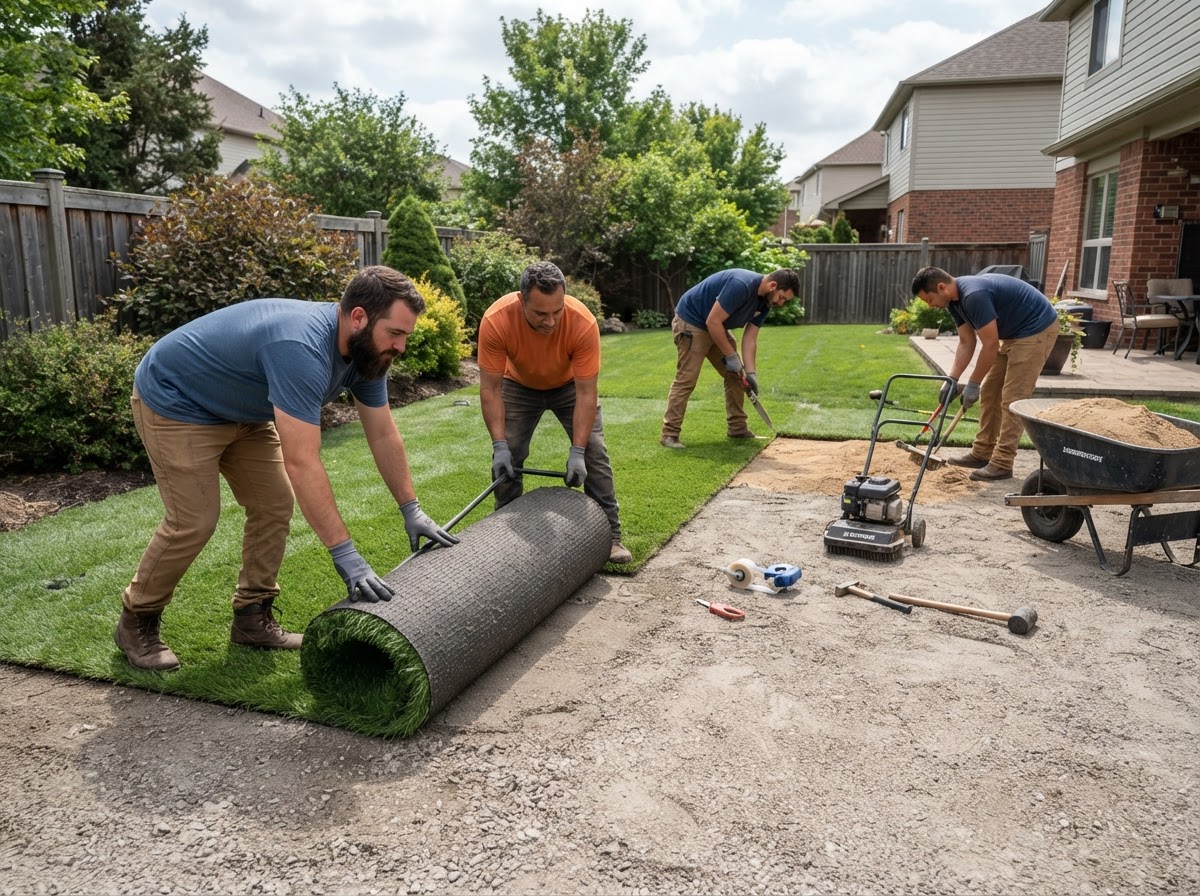 Professional artificial grass installation and base preparation in Valley Stream NY