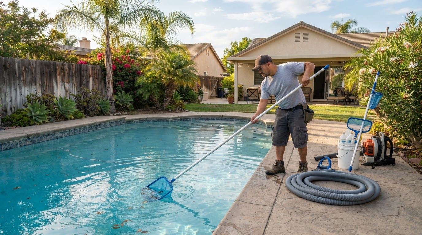 Pool cleaning service near Bellflower California