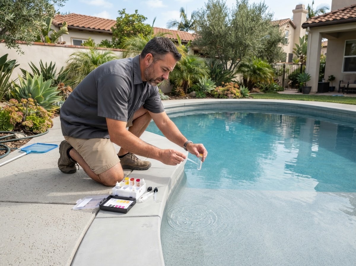 New plaster pool water care in Bellflower California