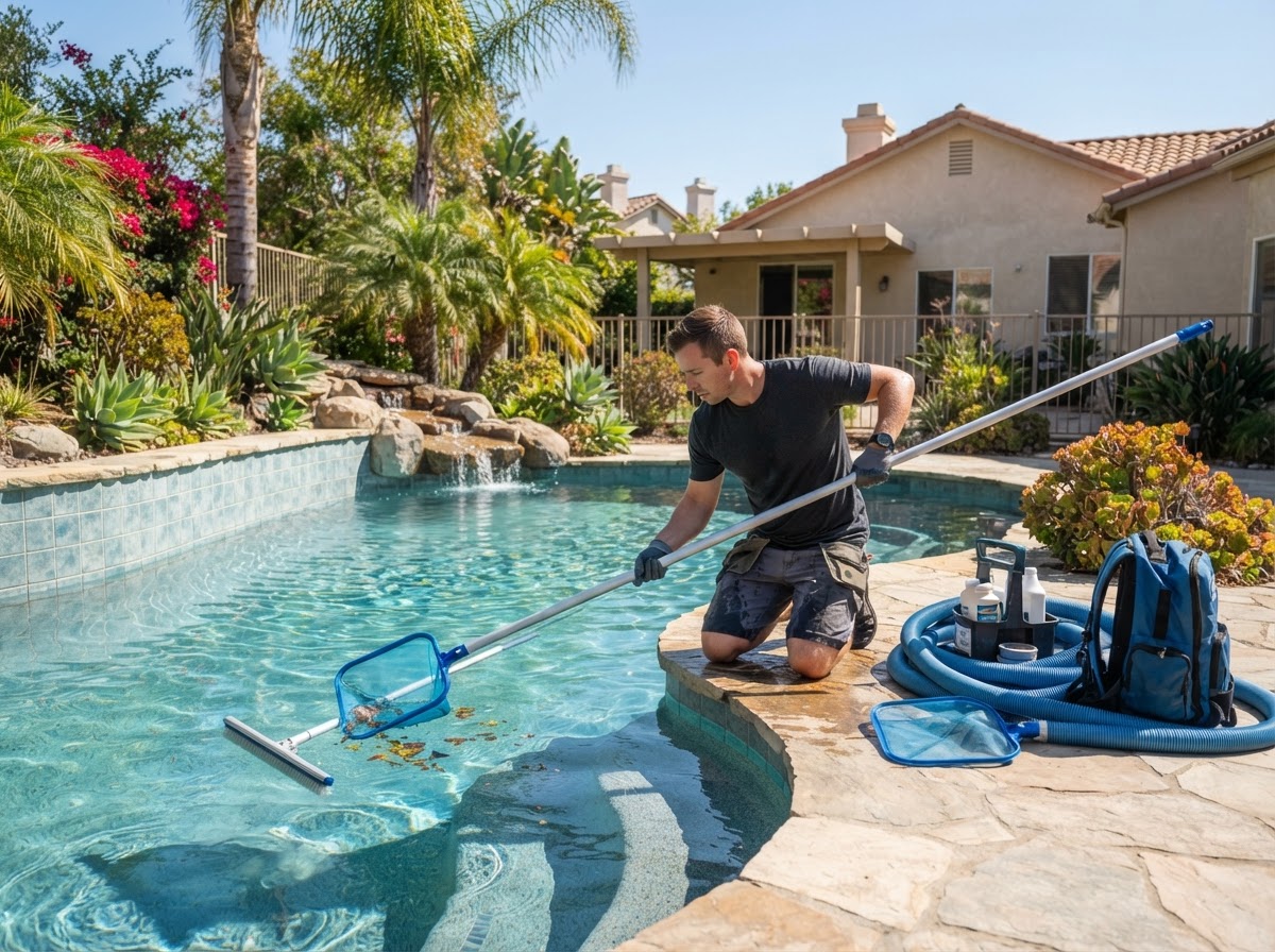 Pool maintenance service in Bellflower CA