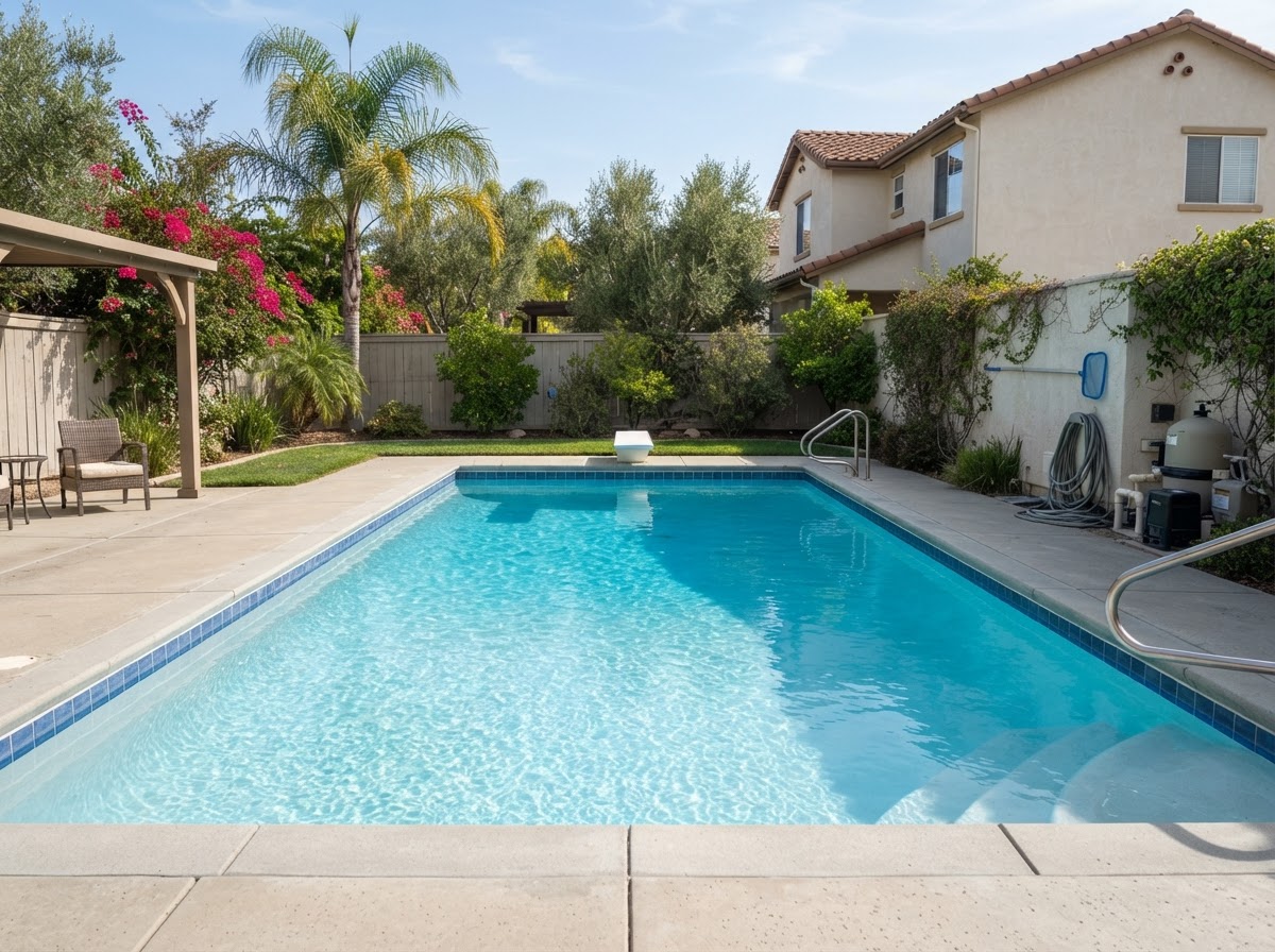 Professional residential pool cleanup in Bellflower California