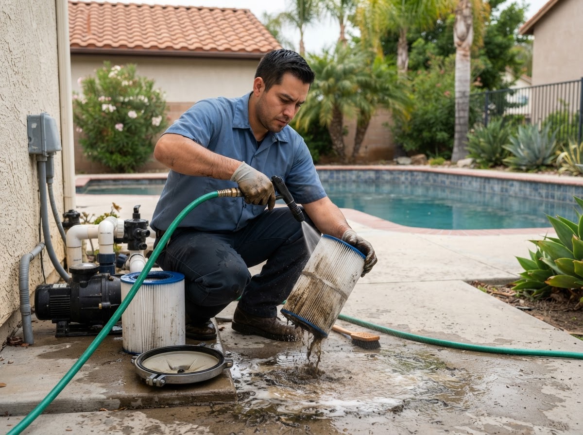 Professional pool filter cleaning service in Norwalk CA