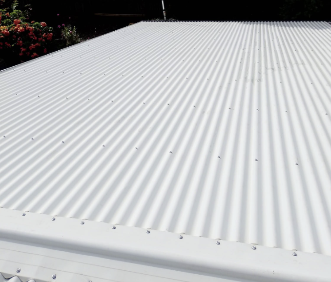 After, clean Colorbond roof restored by J.A.H Garden and Property Care