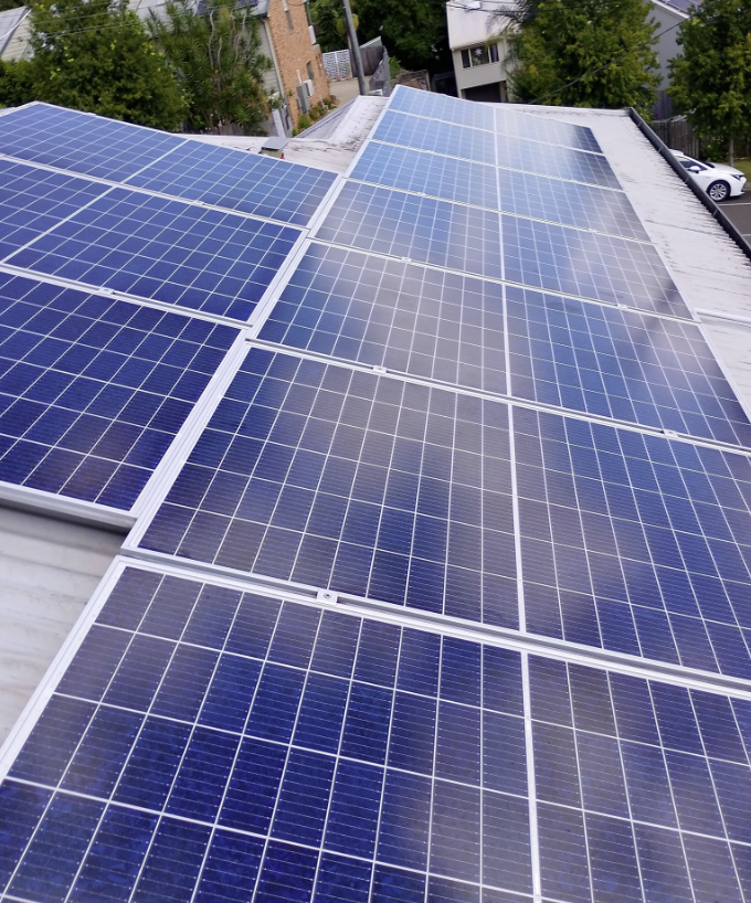 Solar panels cleaned by J.A.H Garden and Property Care on a Sunshine Coast home