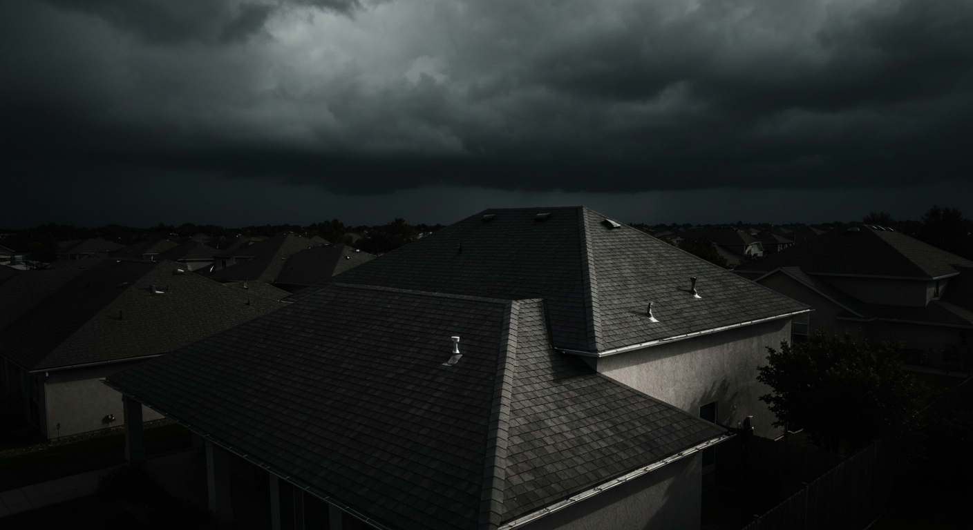 Roofing contractor inspecting a roof on a home in Allen, TX
